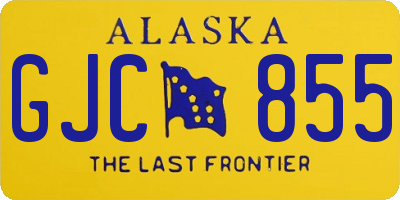 AK license plate GJC855