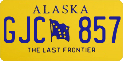 AK license plate GJC857