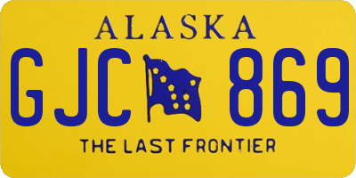 AK license plate GJC869