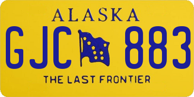 AK license plate GJC883