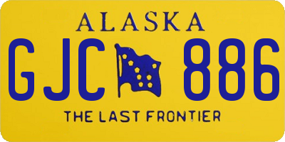 AK license plate GJC886
