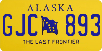 AK license plate GJC893