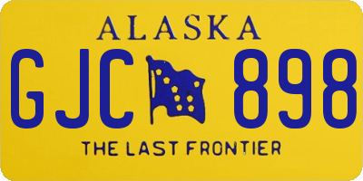 AK license plate GJC898
