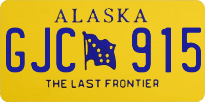 AK license plate GJC915