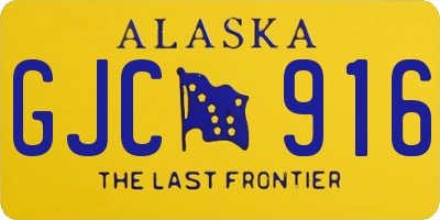 AK license plate GJC916