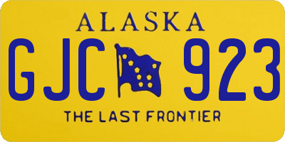 AK license plate GJC923