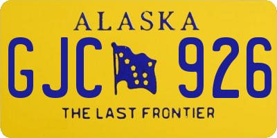 AK license plate GJC926