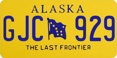 AK license plate GJC929