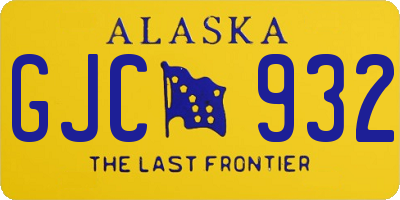 AK license plate GJC932