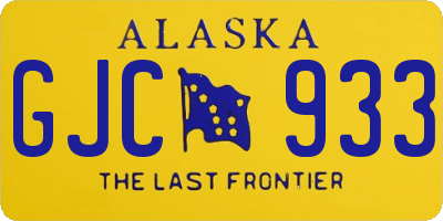 AK license plate GJC933