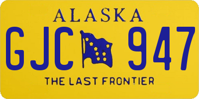 AK license plate GJC947