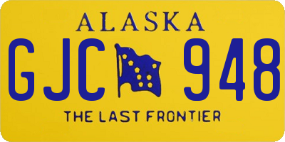 AK license plate GJC948