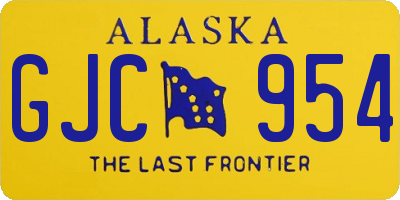 AK license plate GJC954