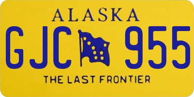 AK license plate GJC955