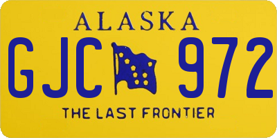 AK license plate GJC972