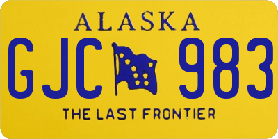AK license plate GJC983