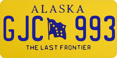 AK license plate GJC993