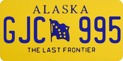 AK license plate GJC995
