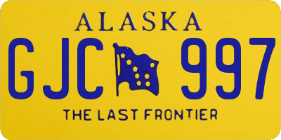 AK license plate GJC997