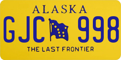 AK license plate GJC998