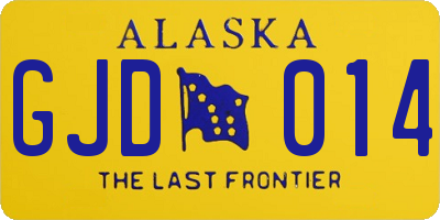 AK license plate GJD014