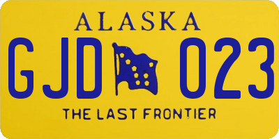 AK license plate GJD023
