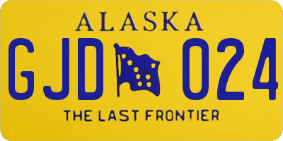 AK license plate GJD024