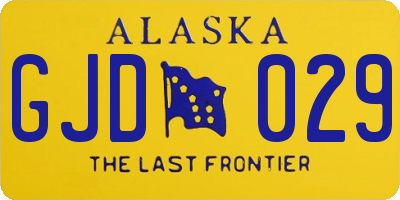 AK license plate GJD029