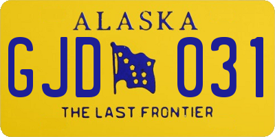 AK license plate GJD031