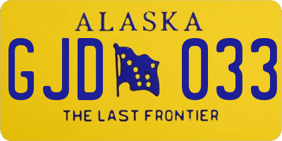 AK license plate GJD033