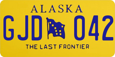 AK license plate GJD042