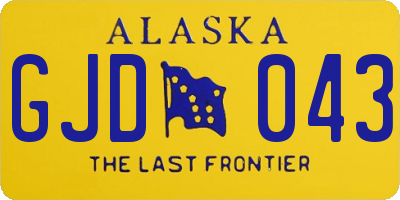 AK license plate GJD043