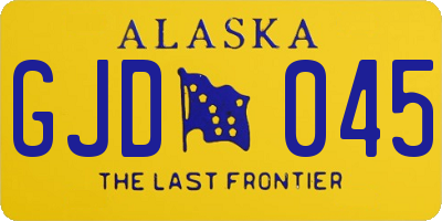 AK license plate GJD045