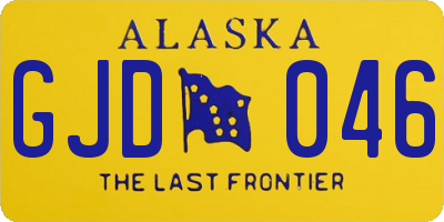AK license plate GJD046