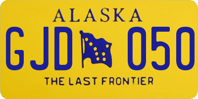AK license plate GJD050