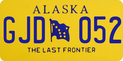 AK license plate GJD052
