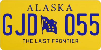 AK license plate GJD055