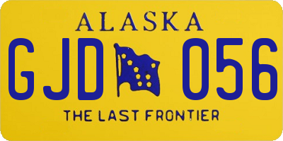 AK license plate GJD056