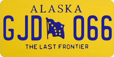 AK license plate GJD066