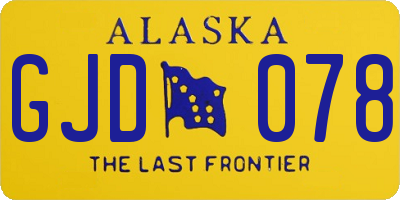 AK license plate GJD078