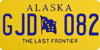 AK license plate GJD082