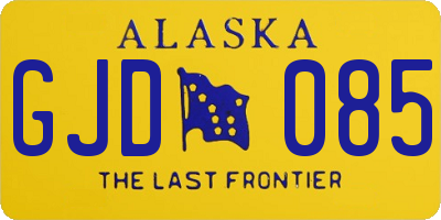AK license plate GJD085