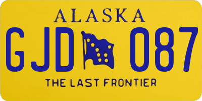 AK license plate GJD087