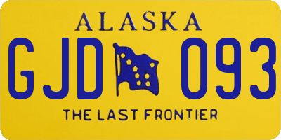 AK license plate GJD093