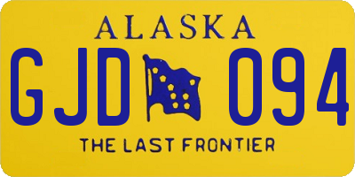 AK license plate GJD094