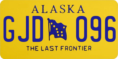 AK license plate GJD096