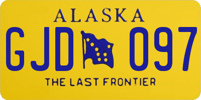 AK license plate GJD097