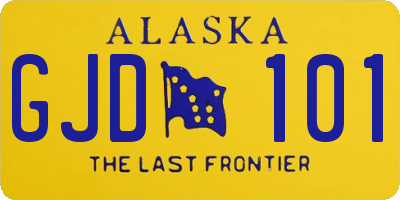 AK license plate GJD101