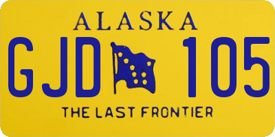 AK license plate GJD105