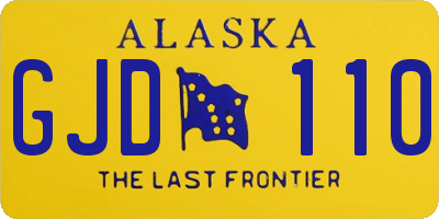 AK license plate GJD110